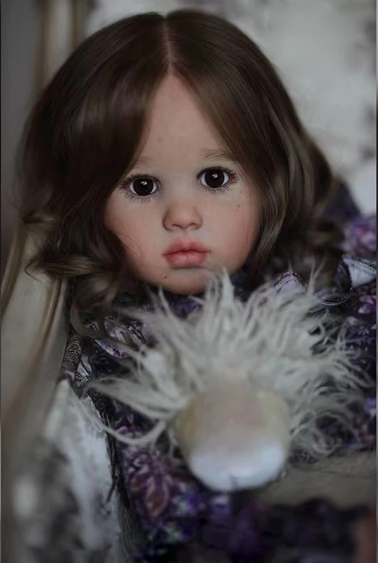32-инчов кукла Reborn Baby Doll от Sigrid Bock Неокрашенный комплект Свеж цвят, реалистичен, с COA и филтър корпус