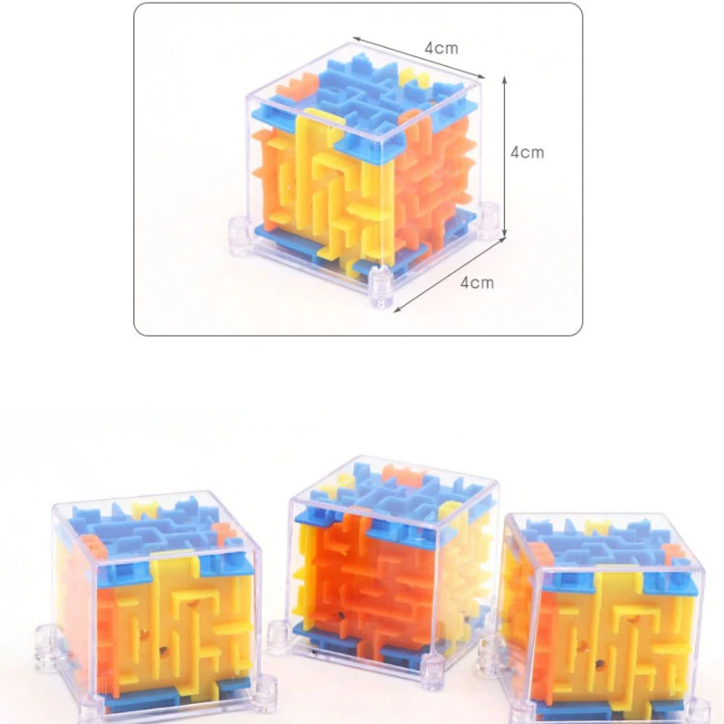 1бр 3D Лабиринт Магически куб Играчки Детски подарък Шестостенни Развитие играчка за развитието на мозъка Лабиринт Топката Играчки Магически Лабиринт Игра с топката
