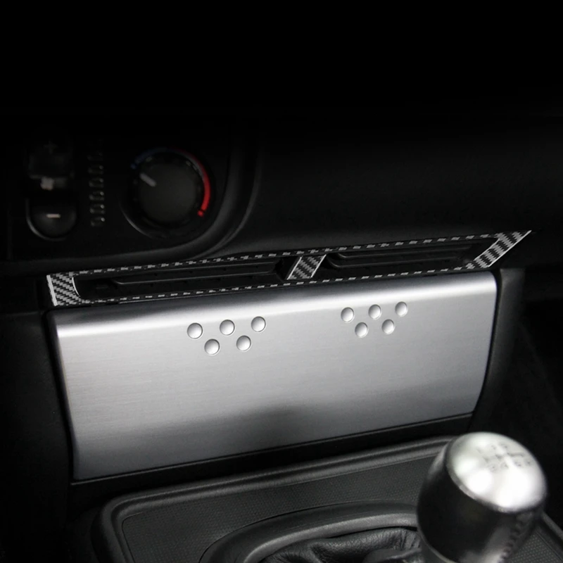 За Honda S2000 2000-2009 Мека стикер за облицовки на централната конзола от карбон, стикер за украса на интериора на колата
