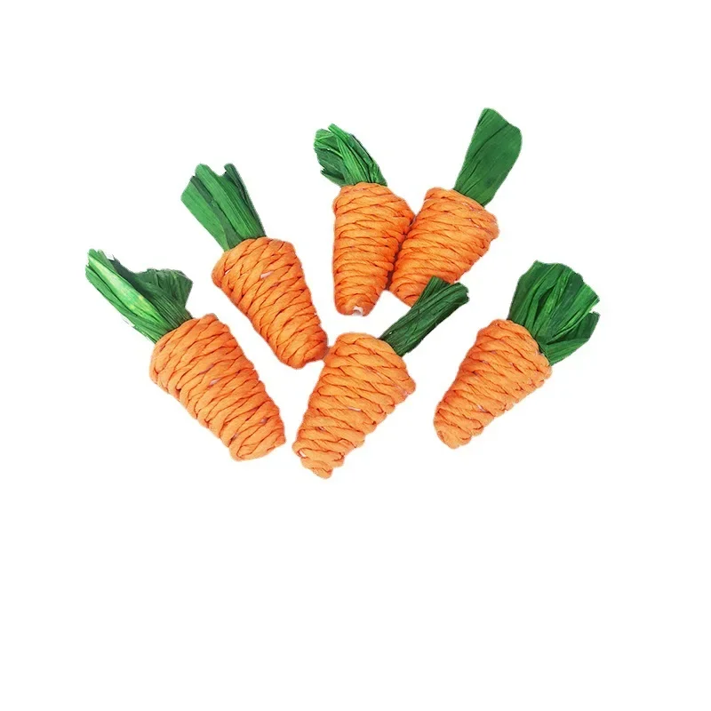 Нова дъвка играчка-зайче за почистване на зъбите, естественото лечение на сено, Трева, Моркови, играчки за игри със заек, Шиншиллой и хомяком.