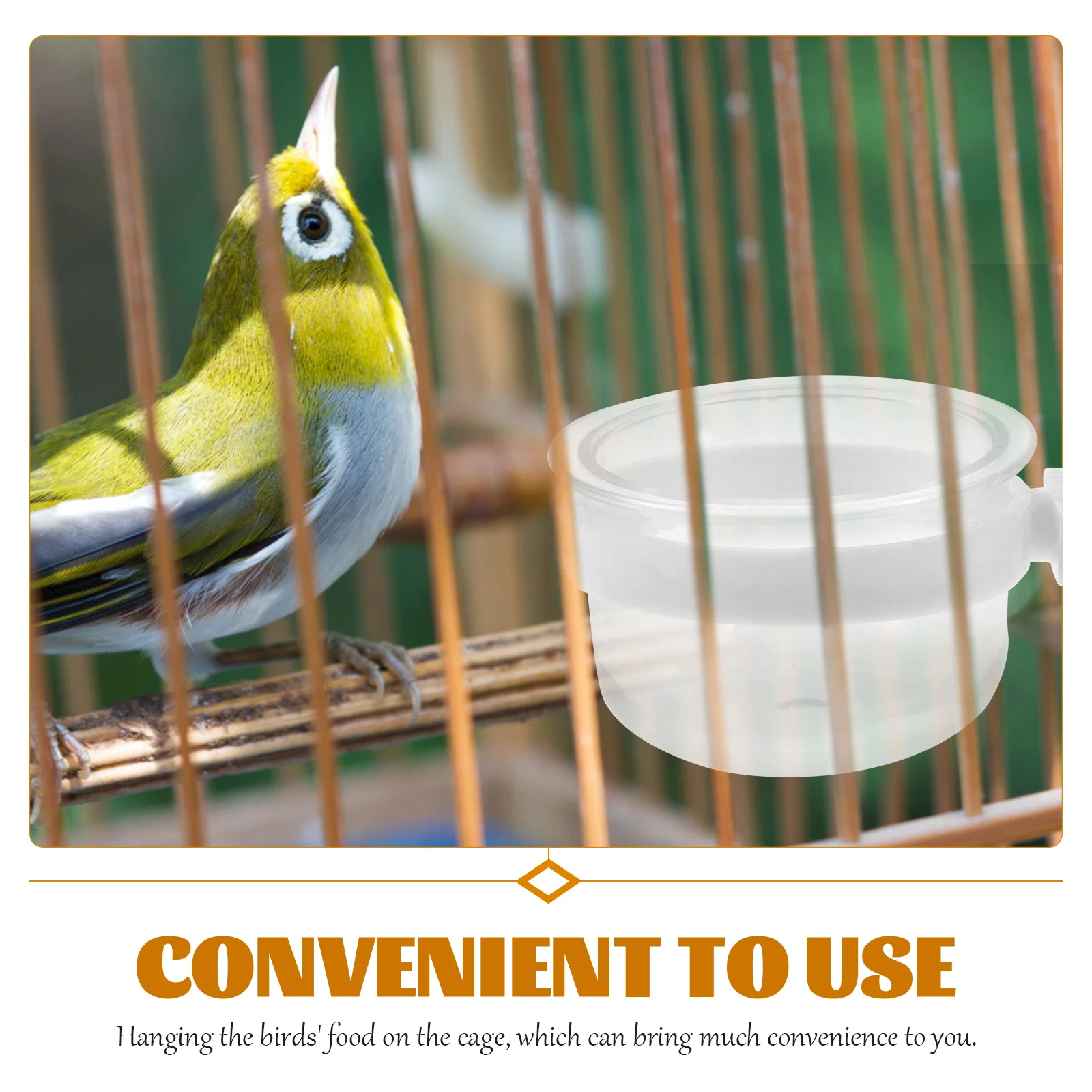 Свалящ се прозрачна Пластмасова купа ясла за по-удобно захващане поилки за папагали Hibiscus PVC