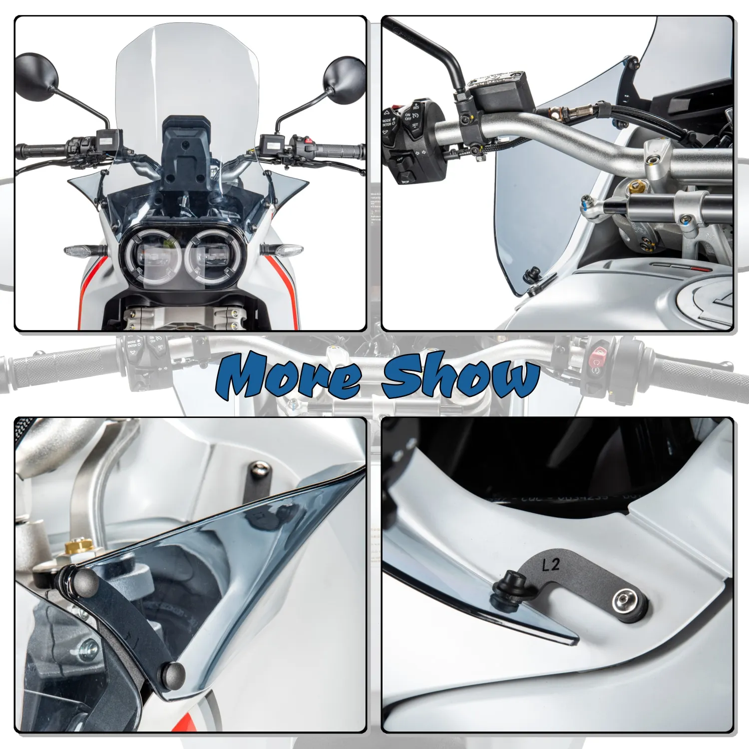 Предното Стъкло На Мотоциклет DesertX Лента На Предното Стъкло, Странични Крилца Дефлектор На Въздушния Поток Защита От Вятър За Ducati Desert X Desert-Х 2022 2023