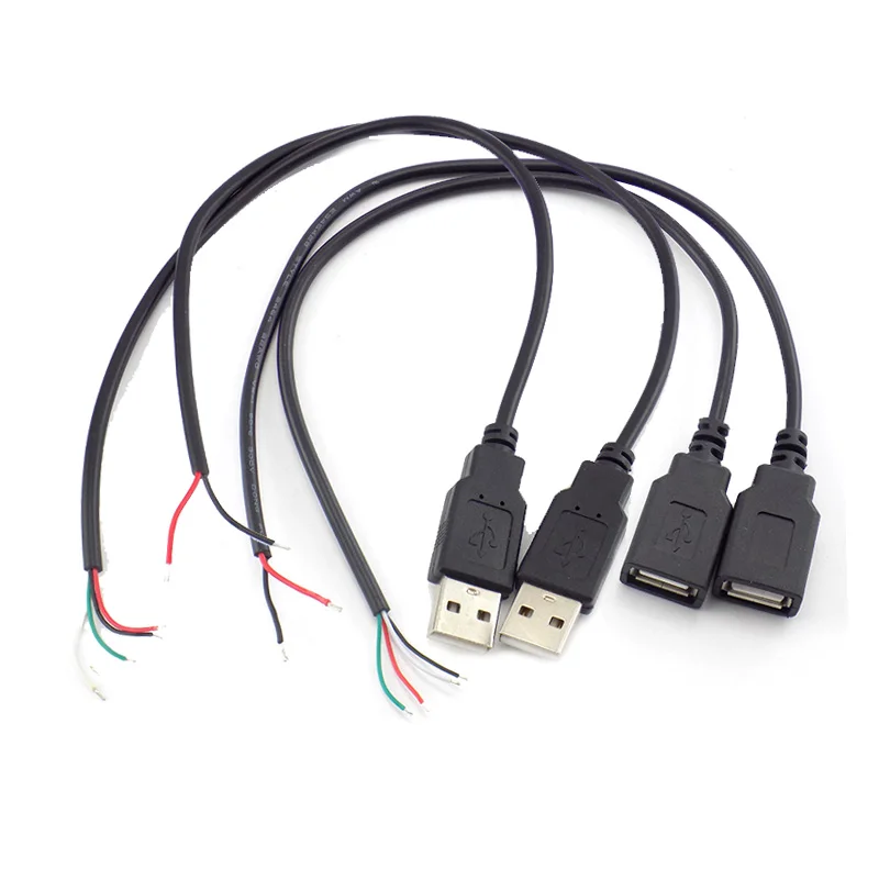 5V USB захранващ Кабел 2-Пинов USB 2.0 A-Женски Мъжки 4-Пинов Конектор За Свързване на Кабели Зарядно Устройство Удължител за Кабел за Зареждане САМ K4
