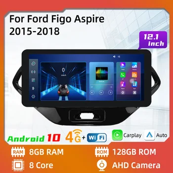 Автомагнитола 2 Din Android за Ford Figo Aspire 2015 - 2018 Автомобилен мултимедиен плейър GPS Навигация Стерео главното устройство Авторадио Аудио
