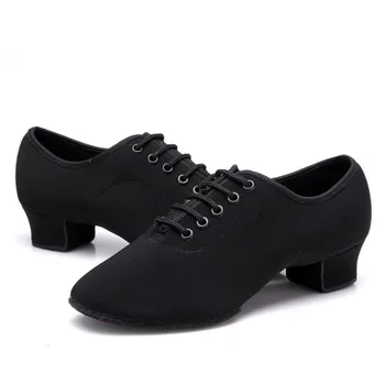 EU26-40 Женски обувки-oxfords на нисък ток за практикуване на бални танци с разрезной подметка и дрямка, съвременни танцови обувки за учители за деца, стандартни танци
