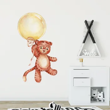 Направи си сам Сладък Животни Винилови стикери за стена Тигър Балон Момче Момиче Декор на детска стая на Открито Детска Спалня Декорация на дома, плакат