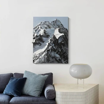 Ръчно рисувани, текстурная декоративна живопис на връх Еверест, подвесная живопис, стенопис, за да влезете, луксозни рисувани