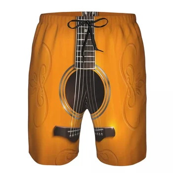 Мъжки бански костюми за плуване С къс торс Акустична китара Плажни шорти за плуване