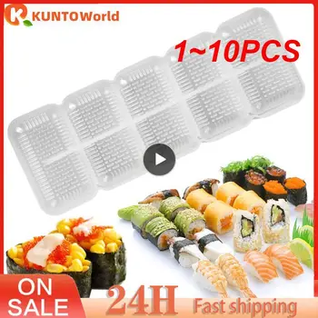 1 ~ 10ШТ Япония Нигири Форма за суши Ориз Топка 5 Ролки Производител Антипригарный преса за Bento Инструмент WXV Разпродажба