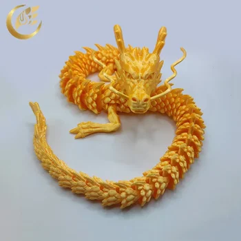 Статуетка на китайски дракон, 3D декорация за дома, хол, спалня, изложбена зала, обновена колекция от декоративни занаяти