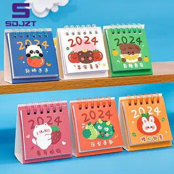 Настолен Малък настолен календар в 2024 година, малко украса на работния плот на ученика, ежедневни часовници за самодисциплина, малък календар