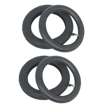 2X 8-инчови гуми с добро качество, 8X1 1/4, комплект гуми за скутери и вътрешната тръба, извита клапан, подходящ за електрически / газови гуми за скутер