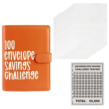 1 комплект 100 пликове за подвързване-Лесният и забавен начин да си спестите 5050 + пликове в брой