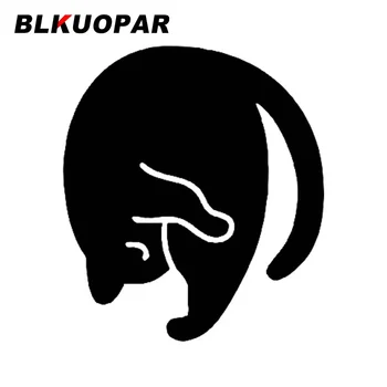 BLKUOPAR Етикети с котка за йога, дъски за сърф, Винил за автомобили, водоустойчиви стикери за сноуборд, индивидуална украса JDM за Кемпервана