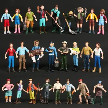 Декорации за малки модели на герои, кукли-ферма, жените-земеделските производители, на сцената на животновъдството, подаръци-ръчно изработени играчки