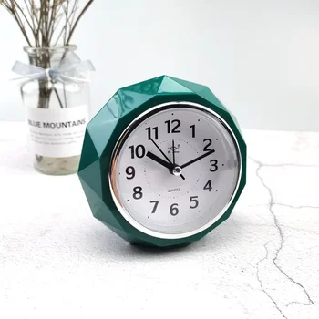 През цялата alarm clock, Електронни часовници с форма на диамант, Малки Тихи нощни часове с показалеца, Двоен звънец, Тихи Настолни часовници за десктоп декор.