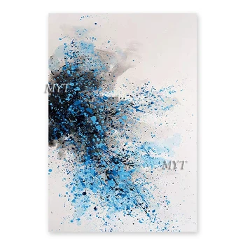 Синя Шарка Акрил, Платно Изкуството на 100% Ръчно рисувани Просто Абстрактна Живопис с маслени Бои Стенен Декор Панел Платно Изкуство Евтино от Внос Произведение на Изкуството