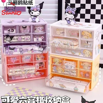 Аниме Sanrio Kawaii Кутия за съхранение на Kuromi Melody Cinnamoroll Кутия за занаяти собствените си Ръце, Играчки, Рафт за бижута Pochacco, Подаръци за студенти за рожден Ден