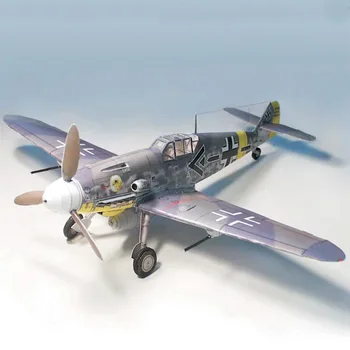 Направи си САМ 1:32 Германски Изтребител Messerschmitt Bf-109 G6/G14 Книжен Модел В Пълен Размер на Строителни Комплекти от Образователни Играчки Военен Модел Подарък