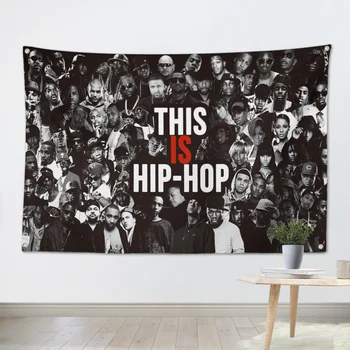 Хип-хоп Рок-група на Плакат Печат на платно Изкуството Графити Гоблен Банер Флаг Метална Музика, Тапети, Спалня, всекидневна Декор на стените A3