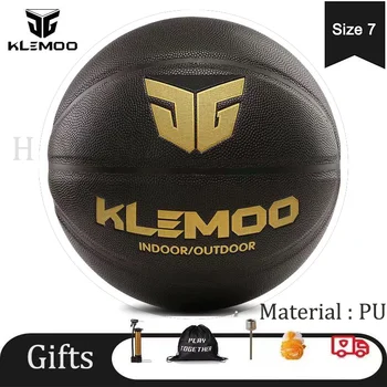 Оригиналът на баскетболна топка KLEMOO Баскетбол, размер 7, ПУ, висококачественият стандарт на баскетболна топка, за спорт на открито и закрито