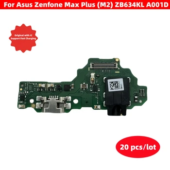 20 Бр./много Оригинално USB Зарядно Устройство, Зарядно устройство Гъвкав Кабел, кабел за зареждане на Пристанището на Съединителната Платка За Asus Zenfone Max Plus (M2) ZB634KL A001D