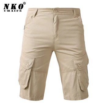 2022 Нови Летни Шорти-карго Мъжки Модни ежедневни Памучни къси панталони Мъжки улични тактически военни панталони с много джобове за Мъже 40 Размер