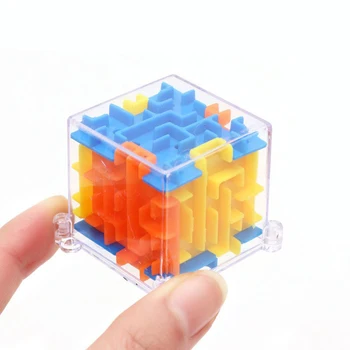 1бр 3D Лабиринт Магически куб Играчки Детски подарък Шестостенни Развитие играчка за развитието на мозъка Лабиринт Топката Играчки Магически Лабиринт Игра с топката