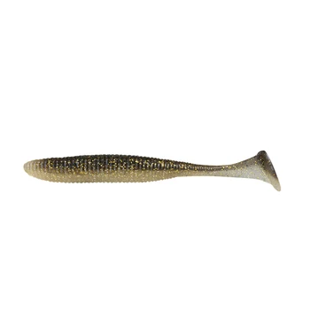 Японската мека стръв JACKALL T-tail RhythmWave Fish, Мека стръв за червеи, Костур С оповестени уста, Риба-мандарина, Черна пътна стръв