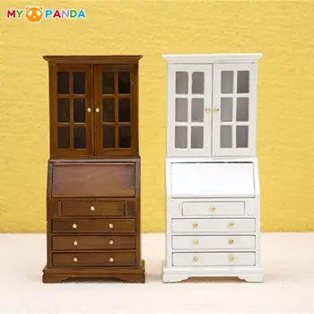 Куклена къща в миниатюра 1:12 в европейски стил, шкафове, шкаф за съхранение, шкаф, мебели, модел за акредитация на домове, домашен декор