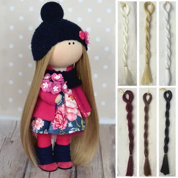 Присаждане на коса за кукли ръчно изработени BJD / SD Перуки за кукли Многоцветни 80-сантиметрови кичура коса на избор от Аксесоари за кукли