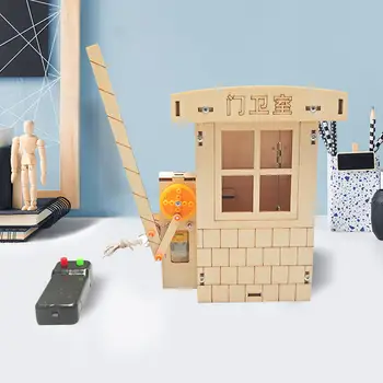 Дървени пъзели за сглобяване със собствените си ръце, забавни играчки за модели врати на асансьор, Експериментален модел на обучение на строителни комплекти за момчета и момичета
