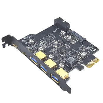 Ултра-бързо такса PCIe USB 3.2 Gen2 Type C USB, PCI-E PCI Adapter Board Директен доставка