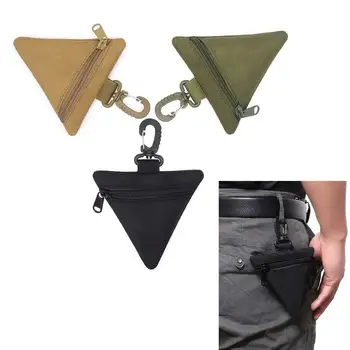 Преносим тактически колан джоб с цип, калъф от плат Оксфорд, триъгълен чанта, ръчна чанта за съхранение на инструменти, EDC, джоб за джогинг и къмпинг