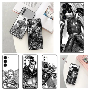 Калъфи за телефони Samsung S20 FE S21 Ultra S22 5G S23 Plus S10 Note 20 10 Lite 9 Manga KINGDOM Комикси Черен Мек Калъф със защита От Падане