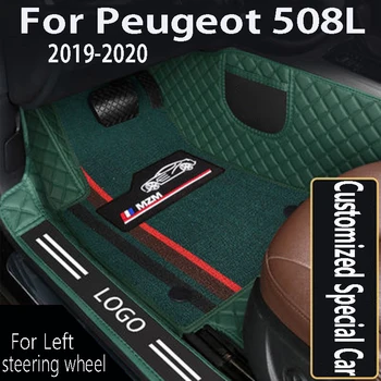 Автомобилни Постелки за краката, Килими По Поръчка, Аксесоари за декориране на интериора, Автомобилни Стелки за Peugeot 508L 2019 2020 508L