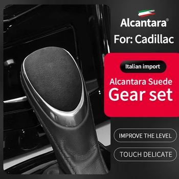 За Cadillac XTs Cadillac ATSL Калъф от Алькантары и велур, за смяна на предавките на превозното средство, дръжка за превключване на предавките, декоративни рамки, защитен калъф