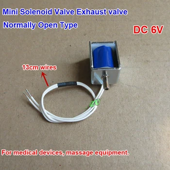 Мини-малко електромагнитен клапан dc dc 6 В Микро Медицински Изпускателния клапан Нормално Отворен N/ O За Сфигмоманометра