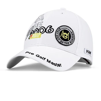 PGM, 1 бр., мъжка шапка за голф, дишащи бързо съхнещи слънчеви шапки, козирка, модни бродерия, MZ043, бял