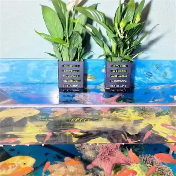 Окачен титуляр за аквариумни растения, Гърне за водни растения с дупка, чаши за аквариумни растения, декорации за акваскейпа
