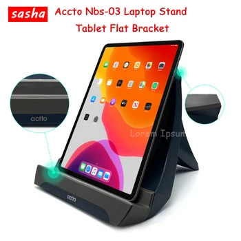 Accto Nbs-03 Поставка за лаптоп, плосък скоба за таблет, Сгъваем държач за седалки, Регулируеми Повдигаща защита на врата за работния плот Ipad