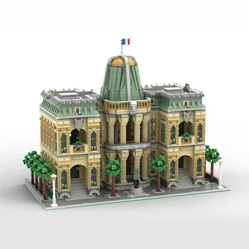 5871PCS Moc City Street View Модулна френски модел на сградата САМ творчески идеи Детска Играчка за рожден ден, Коледни Подаръци Блокове