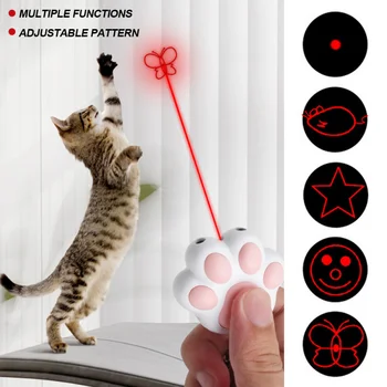 Лазерната играчка за домашни котки от 5 Модели на трансформация на Usb Акумулаторни Котки Забавна Интерактивна Технология Лазерна Играчка за Коте Аксесоари за котки