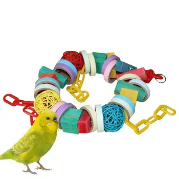 Играчка за дъвчене птици, Многоцветен ротанговый топка, играчка за дъвчене за папагали Ара, Какаду, играчки за африканските сиви папагали, играчка за птици, на папагали