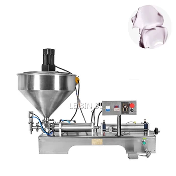 Ръчна Машина за бутилиране на козметични кремове с двойна глава с бутални тип, опаковъчна машина за мед-доматен сос