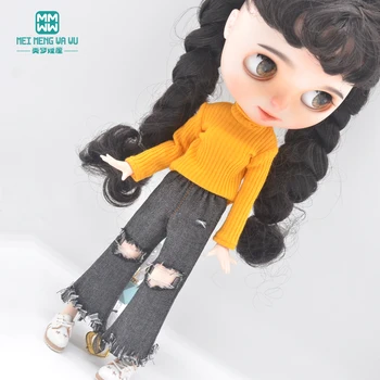 Дрехи за кукли е подходящ Blyth Azone OB22 OB24 аксесоари за кукли модерен пуловер с висока воротом подарък за момичета
