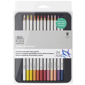 Колекция Winsor &Newton Studio Меки дебели акварелни моливи 24 бр./кор.