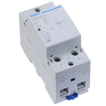 CHNT NCH8-40/20 2 щифта на контактор на DIN-шина 20A битови модулни контактори Модулен контактор за променлив ток