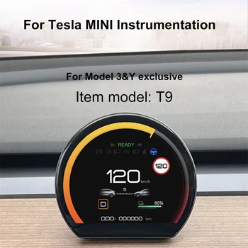Нов мини-HUD за Tesla Model 3 Y LCD дисплей с автоматичен брояч на скоростта, Информацията за отваряне на врати, Цифров дисплей на арматурното табло, Ъпгрейд