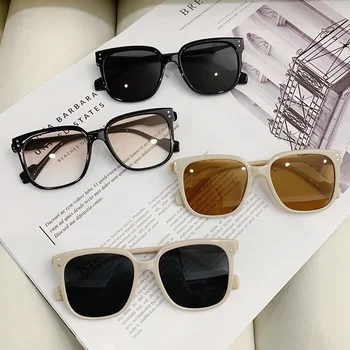 Нови слънчеви очила, модерен мъжки и женски ретро слънчеви очила с дизайн, същите слънчеви очила, Модни слънчеви очила Sunset в квадратна рамка